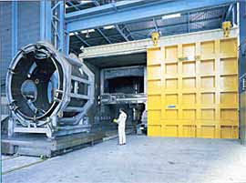 Fig.2. 230m 3 volume high vacuum, EB welding chamber typical evacuation time ~3hrs (Courtesy of CNIM)