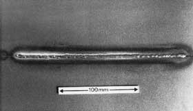 Fig.12 Penetration bead of A-TIG weld in 6.0mm thickness Inconel 600 alloy. 