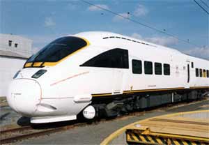 Fig.4. Express EMU Series 885 for JR-Kyushu built by Hitachi containing FSW full length welds of double skin side and roof panels