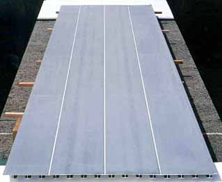 Fig.6. Friction stir welded floor panel produced by Sumitomo Light Metal for Shinkansen trains. The benefit of low distortion joining for such a panel is obvious