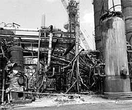 Fig.1. The amine unit after the fire
