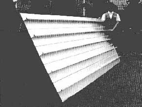 Fig. 9. Large aluminium ship panel made from 5083-H112 aluminium alloy extrusions, made by Sumitomo Light Metal [27] 