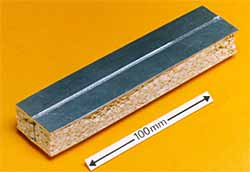 Fig.22. Friction stir welded sandwich panel with a thermoplastic core