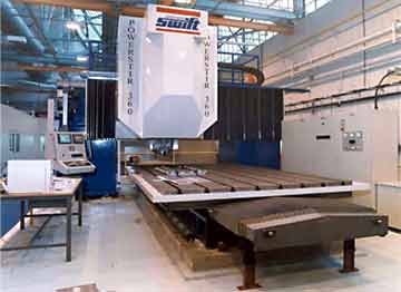 Fig. 14. Crawford Swift's Powerstir TM machine with 3 CNC axes and 60kW spindle power. It can react up to 10t force.