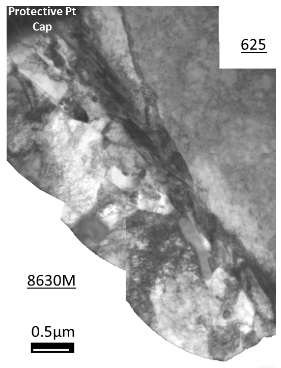 Figure 7 - TEM brightfield photomicrograph montage of TEM specimen 1.