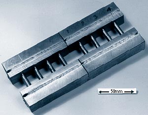 Electron beam welding can be used in the fabrication of specimens where limited material is available