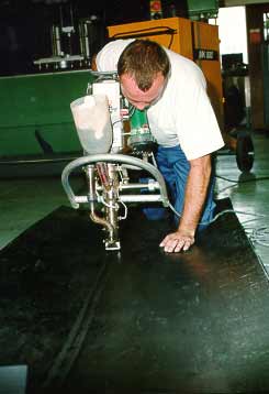 Candidate extrusion welding during an examination 