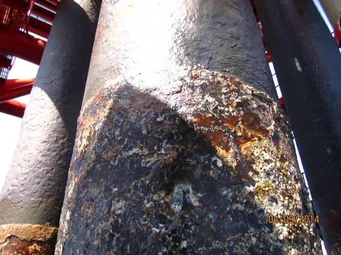 Figure 1. Severely corroded offshore conductor pipe