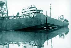 The SS Schenectady, an all welded tanker, broke in two whilst lying in dock in 1943. Principal causes of this failure were poor design and bad workmanship