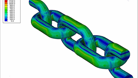 Previous NSIRC PhD research has produced numerical models for oil and gas platform mooring chains. Photo: TWI Ltd / NSIRC