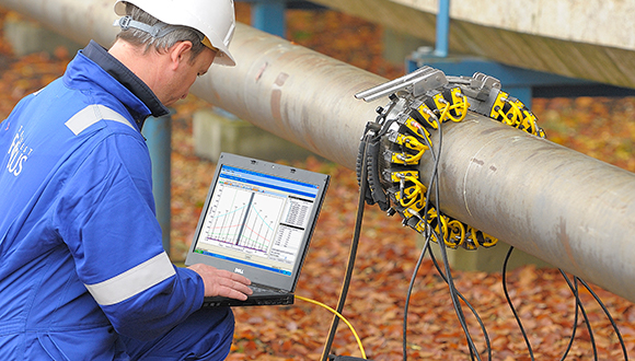Teletest was the first commercially available system to utilise long-range guided wave ultrasonic testing for detecting corrosion in pipelines. A technology developed with TWI PhD researchers. Photo: TWI Ltd