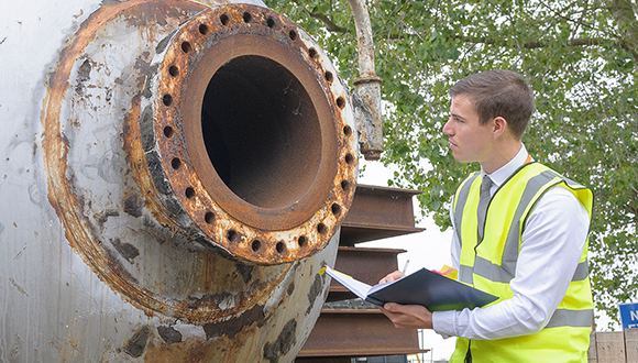 Warren during his MSc programme in Structural Integrity with NSIRC and Brunel University London. Photo: TWI Ltd