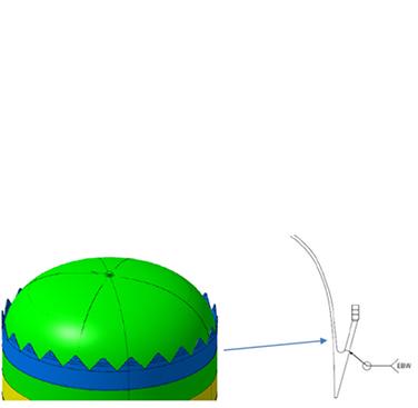 Figure 2. EBW end skirt lugs to a generic satellite propellant tank