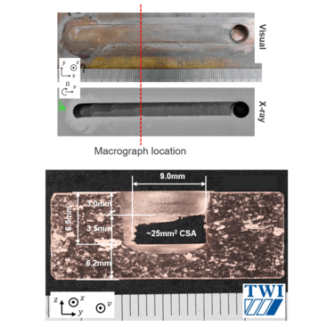 Figure 7. Channel cross-section example in CuCrZr copper alloy
