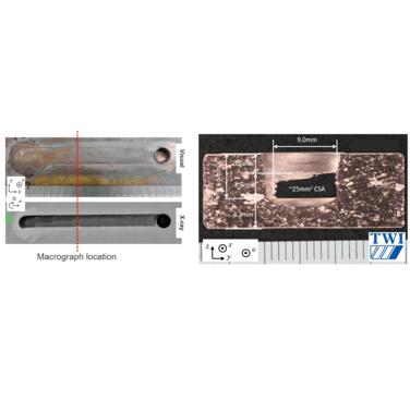 Figure 7. Channel cross-section example in CuCrZr copper alloy