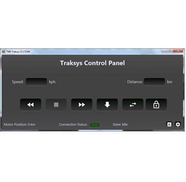 Figure 5: The application used to control the TrakSys inspection cart