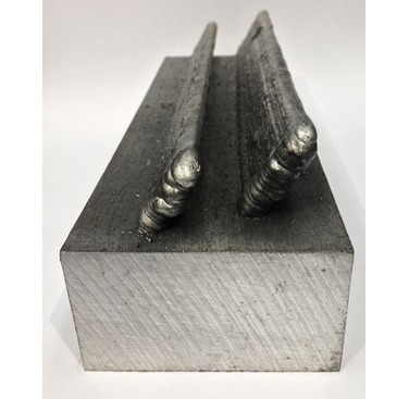 Figure 4: Example of weld beads produced with a 60 degree angle