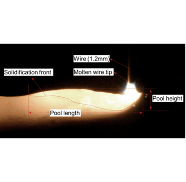 Figure 8: Melt pool image from Xiris welding camera