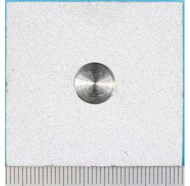 Figure 3a. TSA coating damage tolerance defect specimen with approximately 5% defect area
