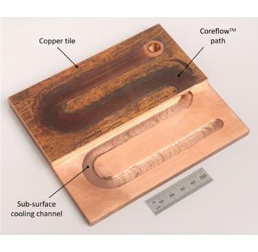 Figure 4. Sub-surface channel introduced into a copper tile