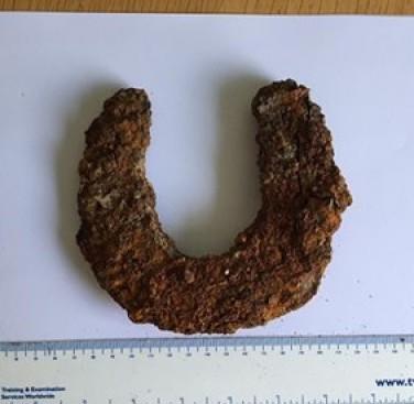 Figure 15. The heavily corroded horseshoe