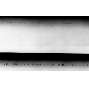  Figure 5. Porosity in fillet welds with the result of a radiographic inspection