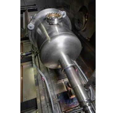 Figure 11. Large stainless vacuum vessel for internal welding trials