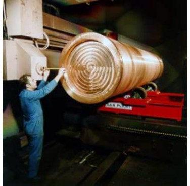 Figure 15. Prototype copper canister developed at TWI for the Swedish Nuclear Fuel and Waste Management Co (SKB)