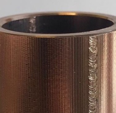 Figure 17. Cu-Be test piece welds