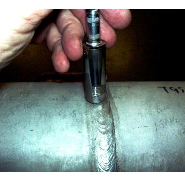 Figure 1. Example of contaminated weld inspection using the Eddy current technique