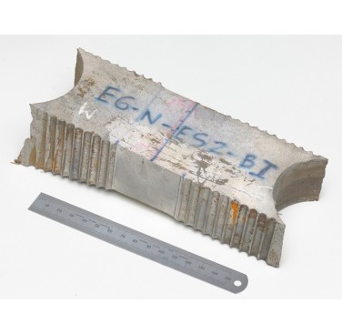 Figure 16. Electroslag weld sample removed for mechanical testing