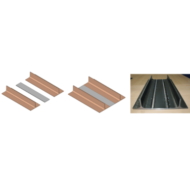 Figure 10. RESURGAM, novel technique developed for the manufacture of stiffened panels by friction stir welding that allows complex stiffened panels to be manufactured whilst reducing the number of welds required by half when compared to the existing arc welding technique