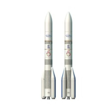 Figure 25. Two configurations of Ariane 6, two and four boosters (courtesy of ESA)