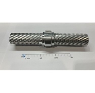 Figure 40. Double-sided RFW stranded cable to stranded cable via small aluminium puck