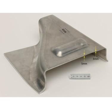 Figure 7.  LightBlank, small-scale automotive-based prototype, produced by forming a friction stir tailor welded blank