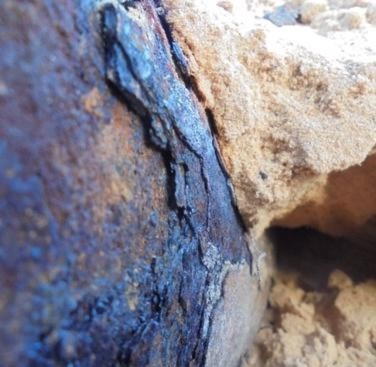 Figure 16. Typical overview of corrosion product at a test location