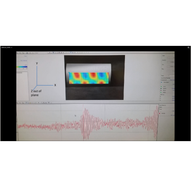 Figure 5. Example results from laser vibrometer when the standard active focusing technique was applied to a 6-inch schedule 40 pipe