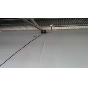 Figure 5. One of six AE sensors placed on a large H2 storage tank