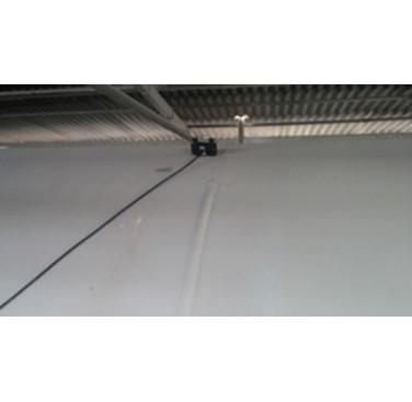 Figure 5. One of six AE sensors placed on a large H2 storage tank