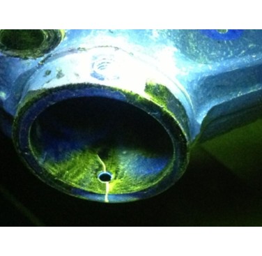 Figure 3. NDT image showing extent of crack on aircraft undercarriage component