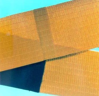 Figure 2. ClearWeld - Waterproof laminated fabrics welded with a Nd:YAG laser. Note the lack of any surface melting - only the interface between the two fabric layers has been melted