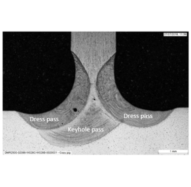 Figure 8. OASIS weld passes