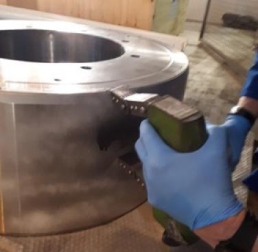 Figure 9. The set-up for MPI inspection