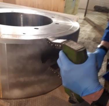 Figure 9. The set-up for MPI inspection