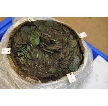 Figure 18. Roman coin hoard (Image © Amgueddfa Cymru – Museum Wales)
