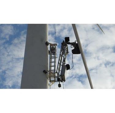 Figure 2: Deployment of the SheaRIOS project crawling robot with the on-board inspection system