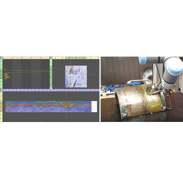 Figure 6: AI-assisted NDT Scanning of Unknown Geometries using Collaborative Robots - Half-pipe Inspection