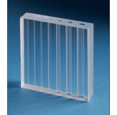 Figure 4. Diffusion bonded polycarbonate (PC) with precision machined channels
