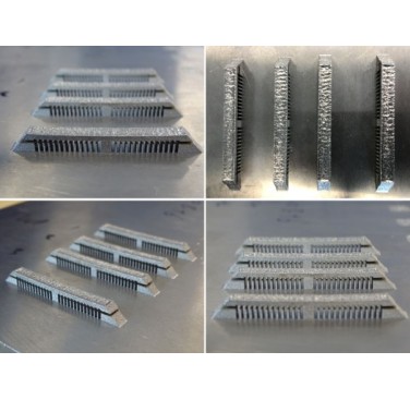 Figure 1. SLM double cantilevers after wire cutting