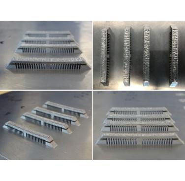 Figure 1. SLM double cantilevers after wire cutting